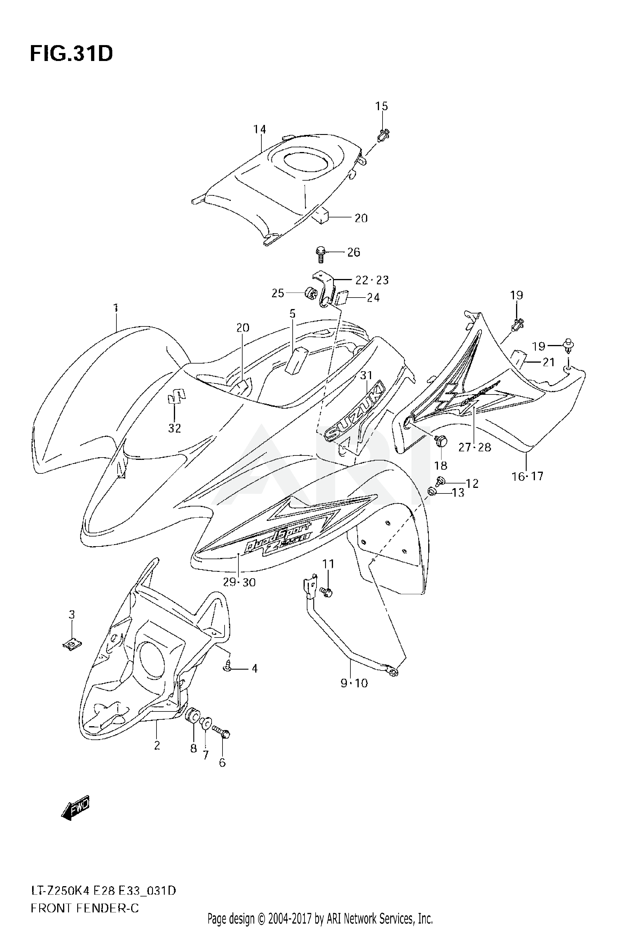 FRONT FENDER (MODEL K8)