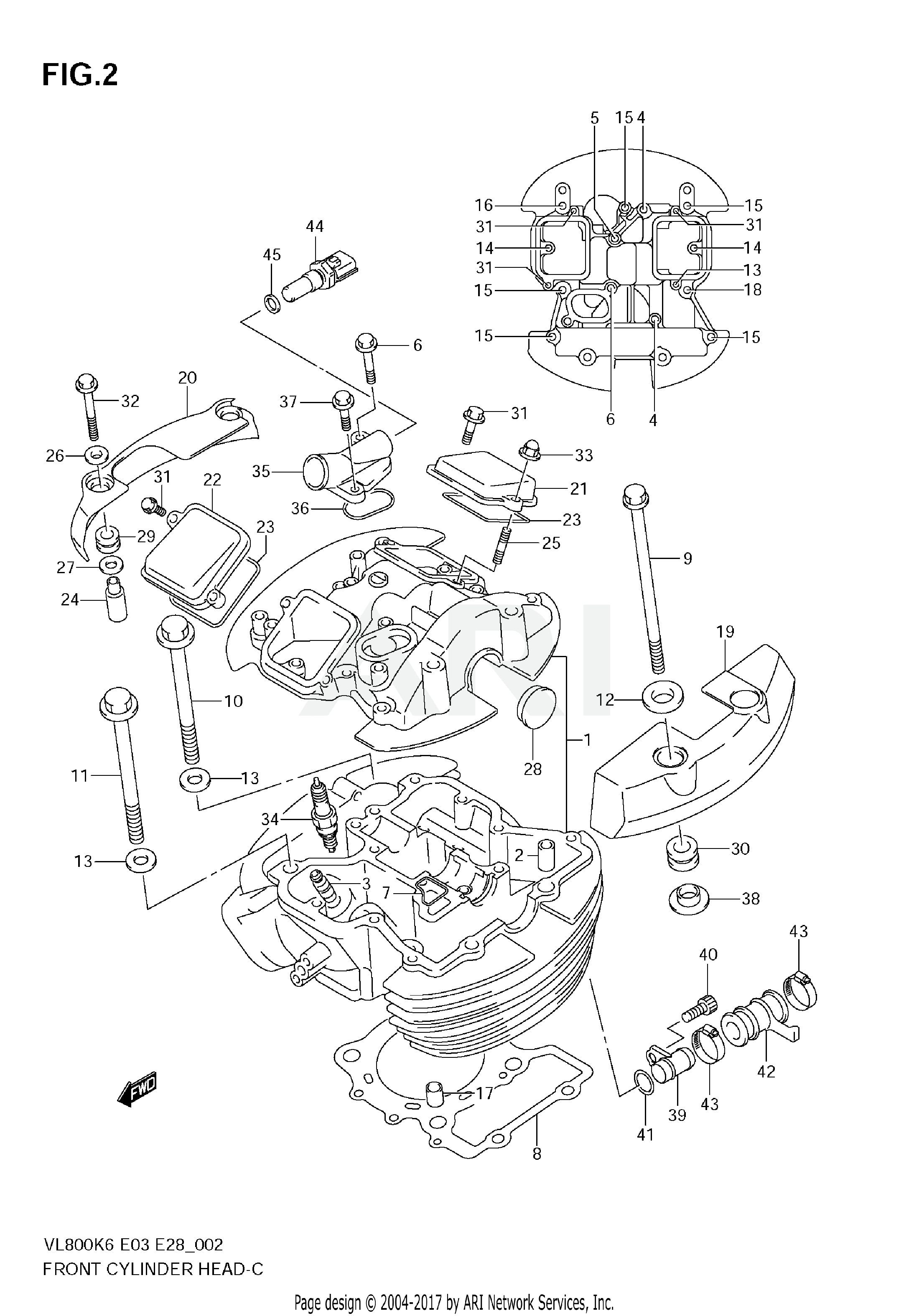 FRONT CYLINDER HEAD (MODEL K6/K7/K8)