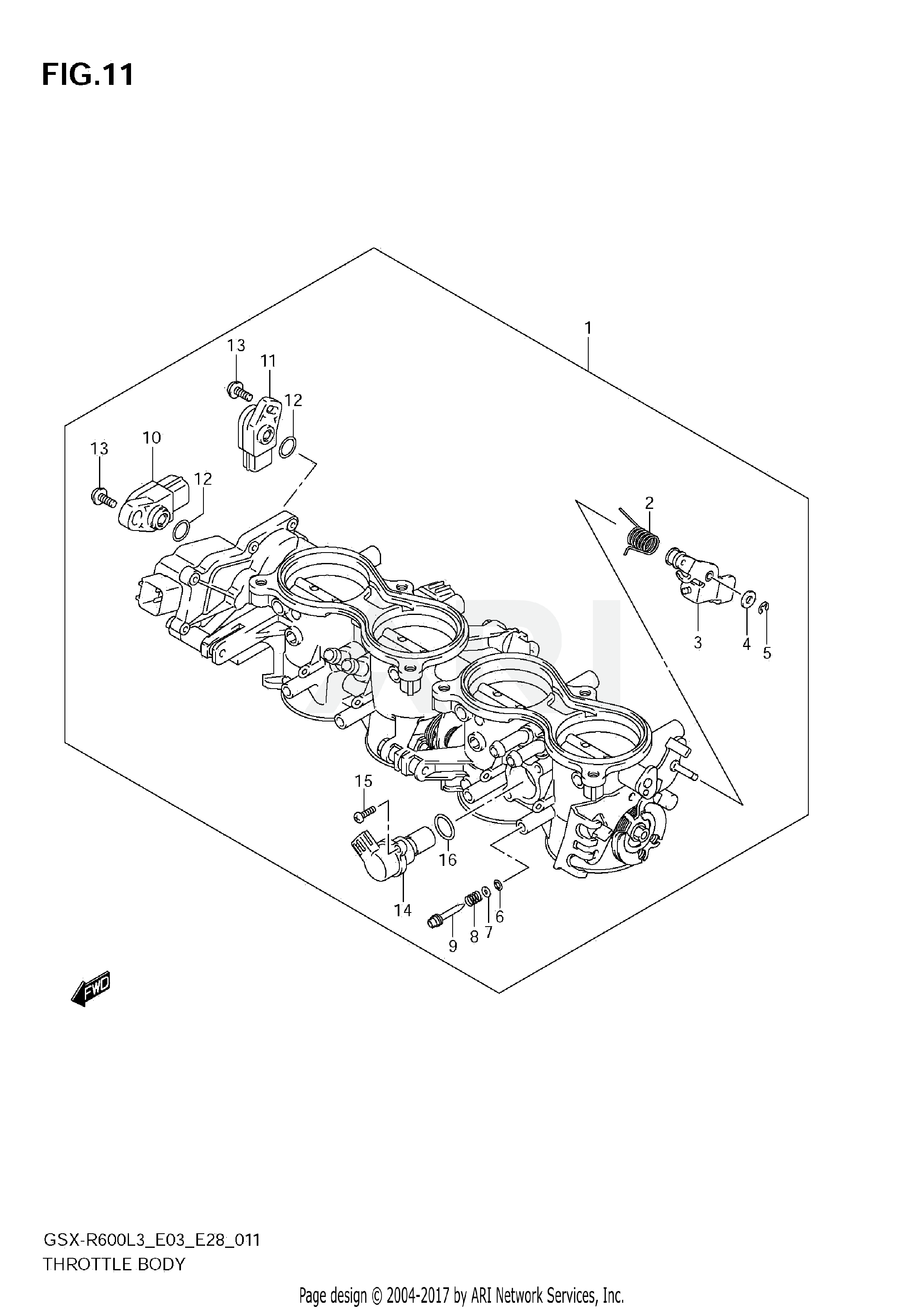 THROTTLE BODY (GSX-R600L3 E03)