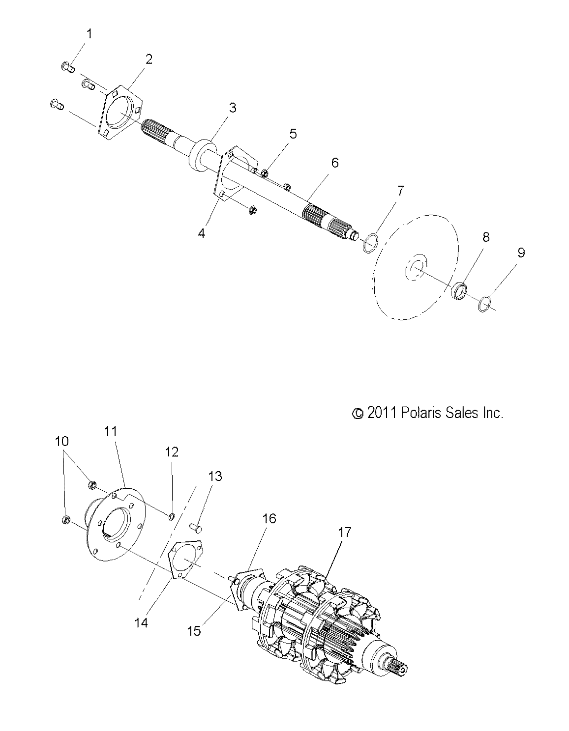 DRIVE TRAIN, JACKSHAFT and DRIVESHAFT - S15PT6HSL/HEL (49SNOWDRIVETRAIN12600)