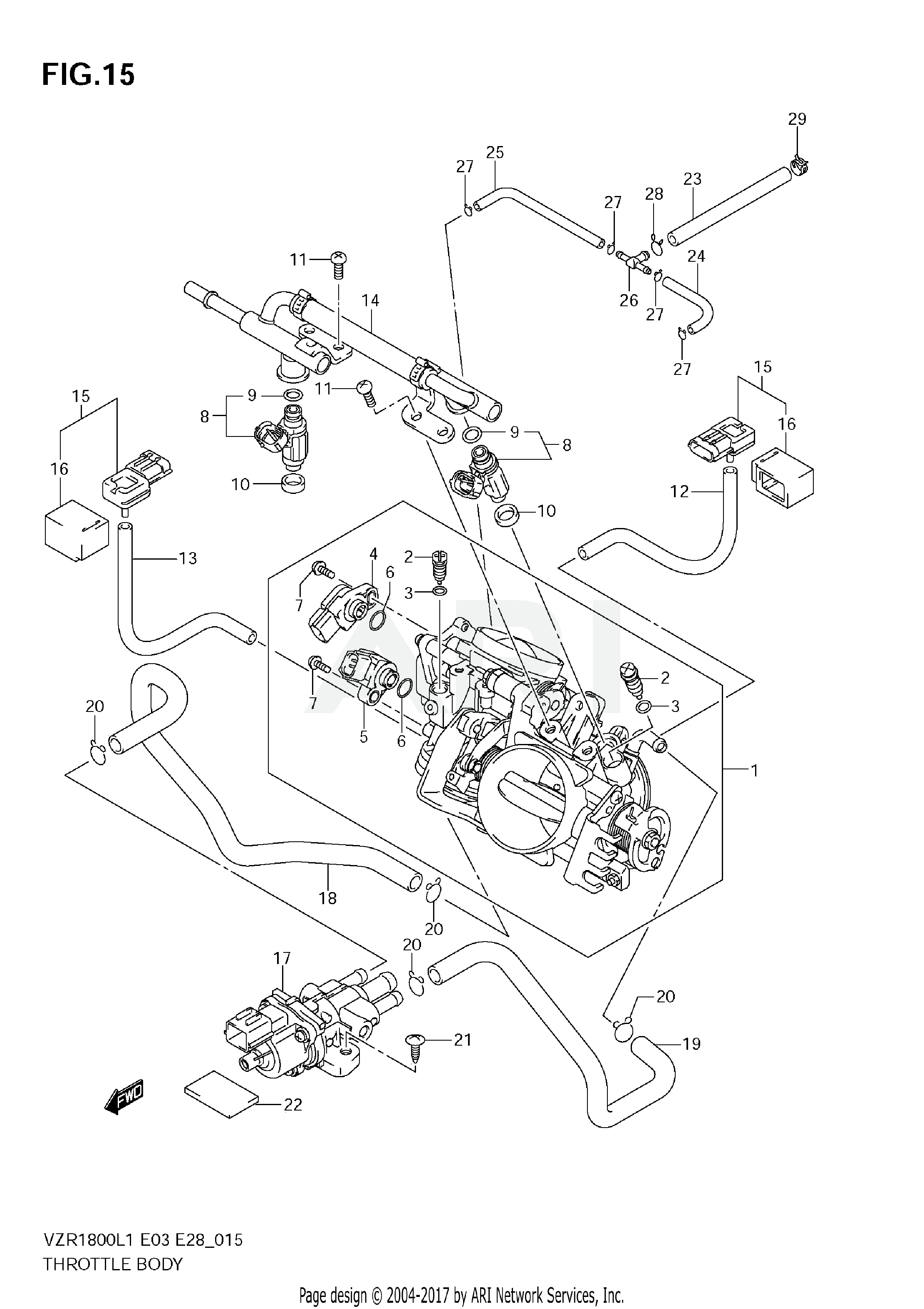 THROTTLE BODY (VZR1800 L1 E33)