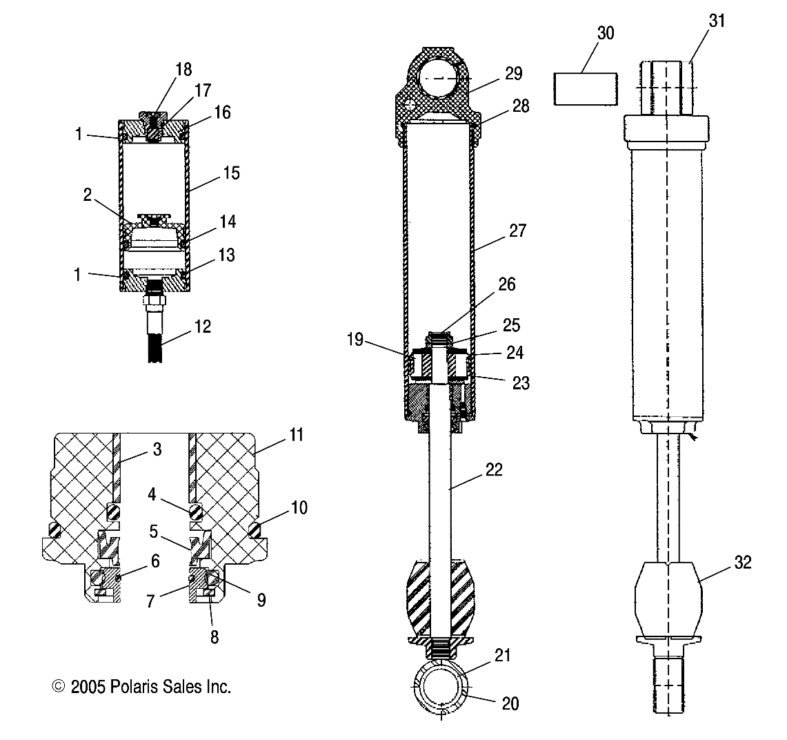 SHOCK, REAR TRACK (M-10)(7043190) - S06PT7HS (4997539753C01)