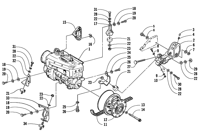 ENGINE AND RELATED PARTS