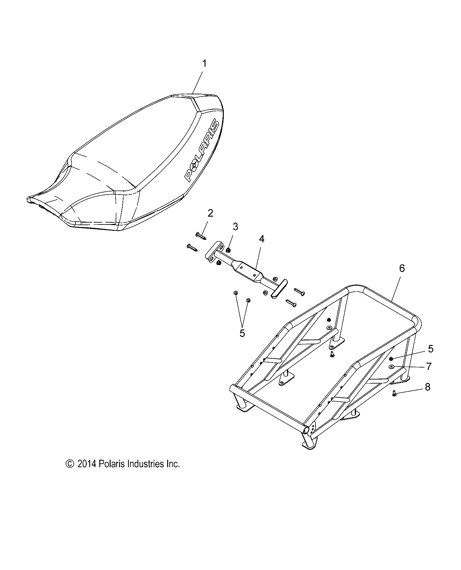 BODY, SEAT ASM. and RACK - S15CS5BSL/BEL (49SNOWSEAT15550V)