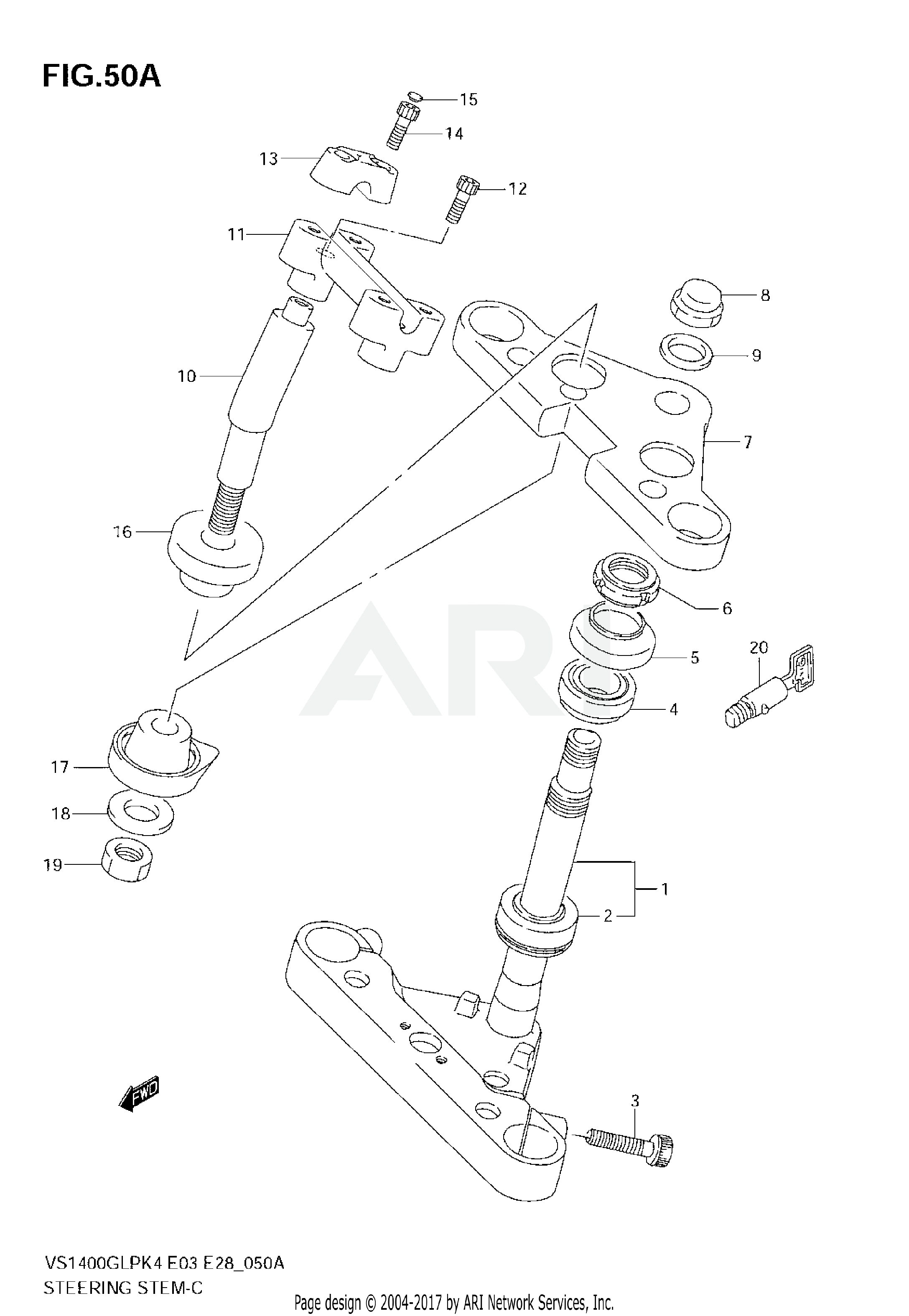 STEERING STEM (MODEL K5/K6/K7/K8)