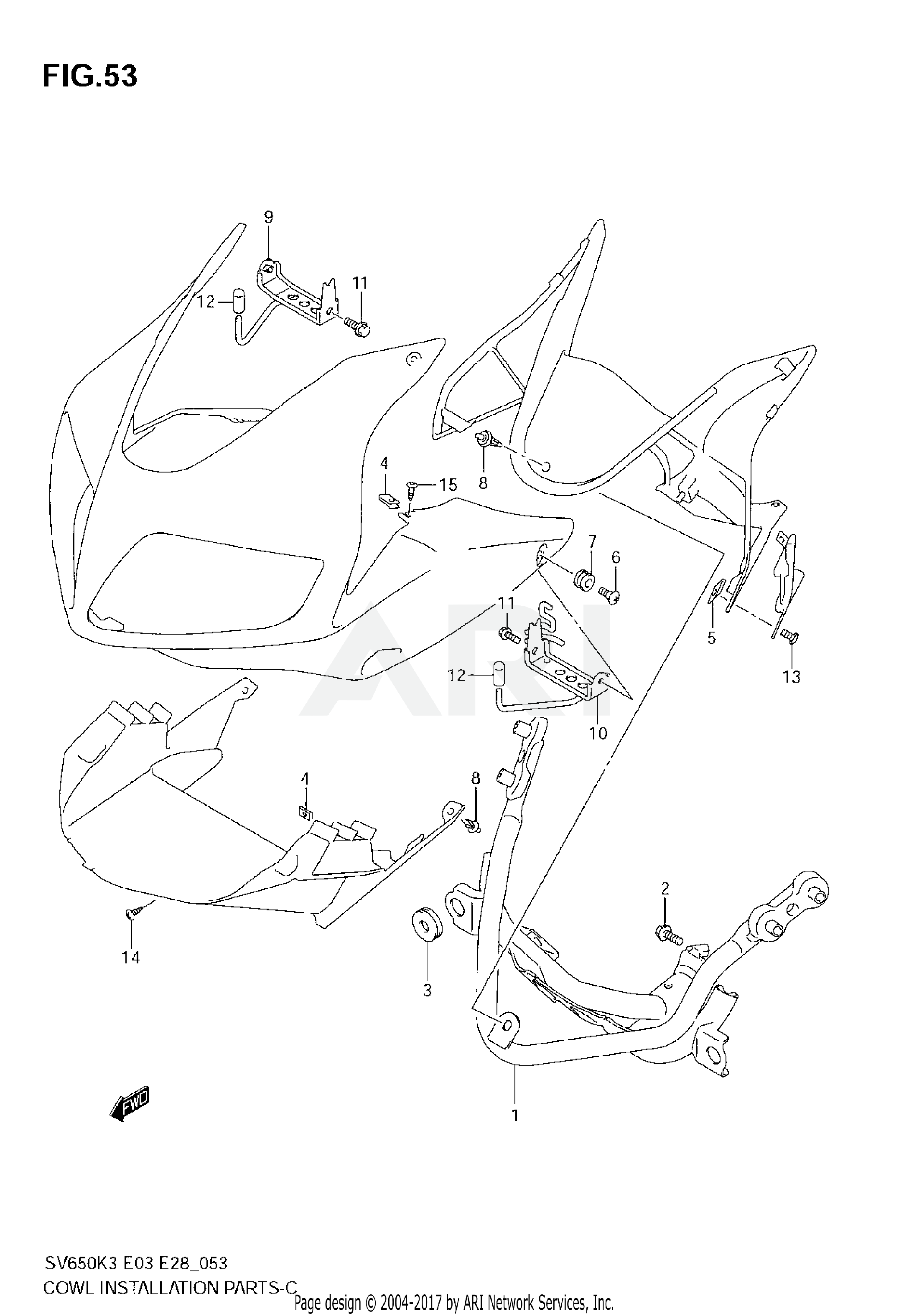 COWLING INSTALLATION PARTS (WITH COWLING)