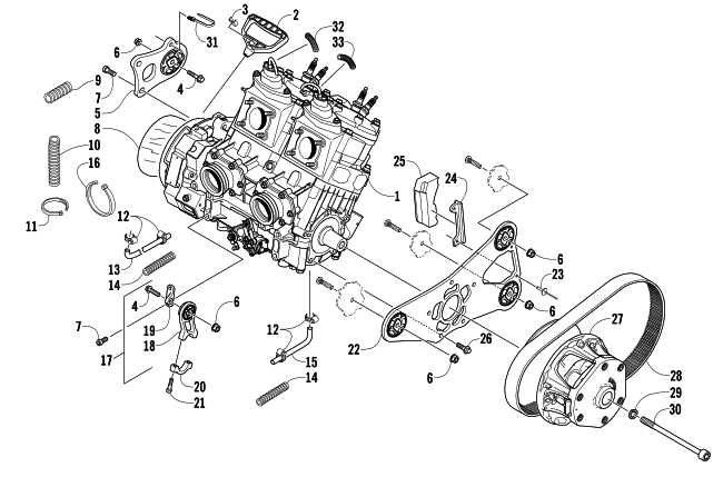 ENGINE AND RELATED PARTS