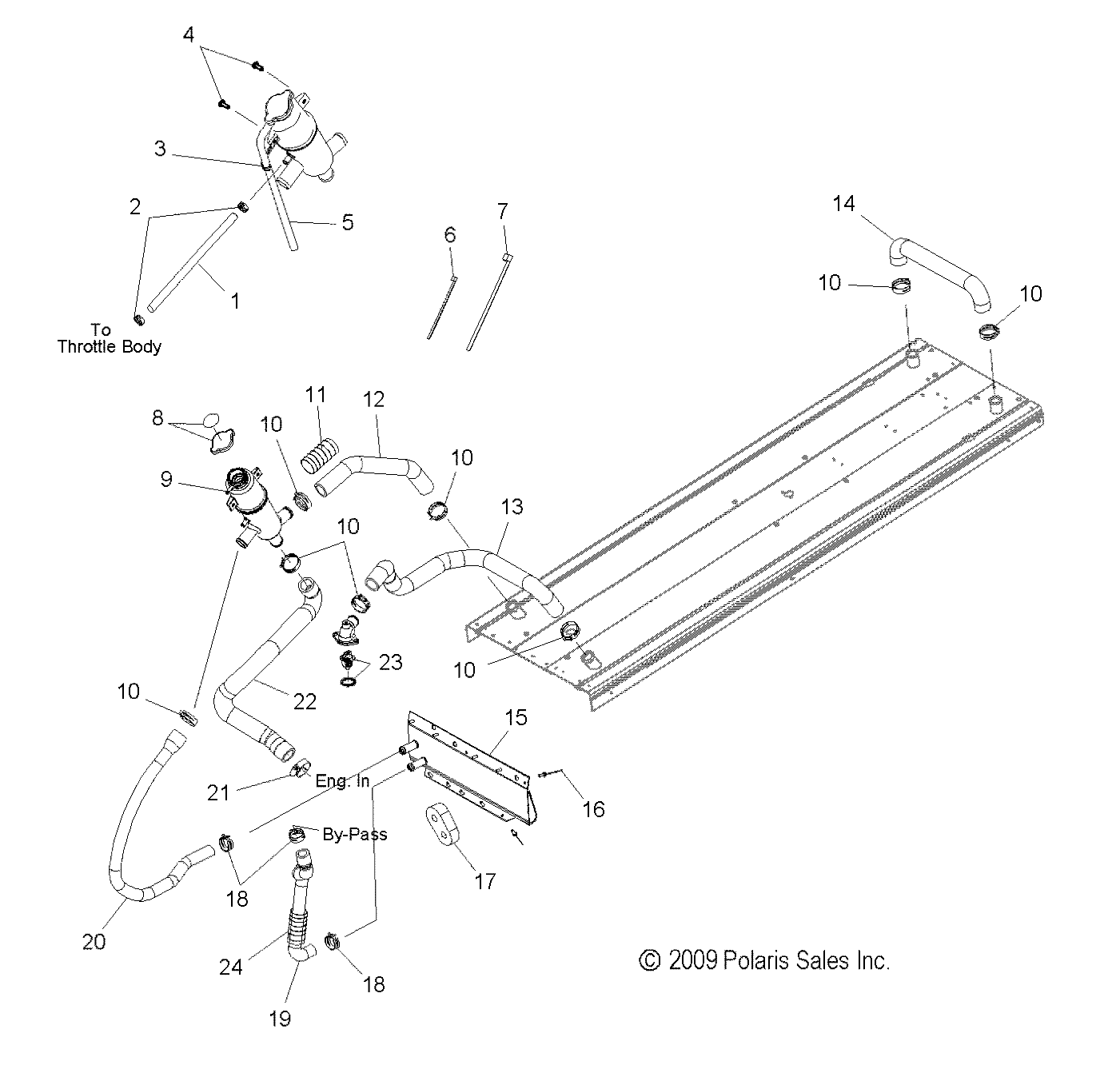 ENGINE, COOLING SYSTEM - S11PS6HSA/HSL (49SNOWCOOLING10600IQ)