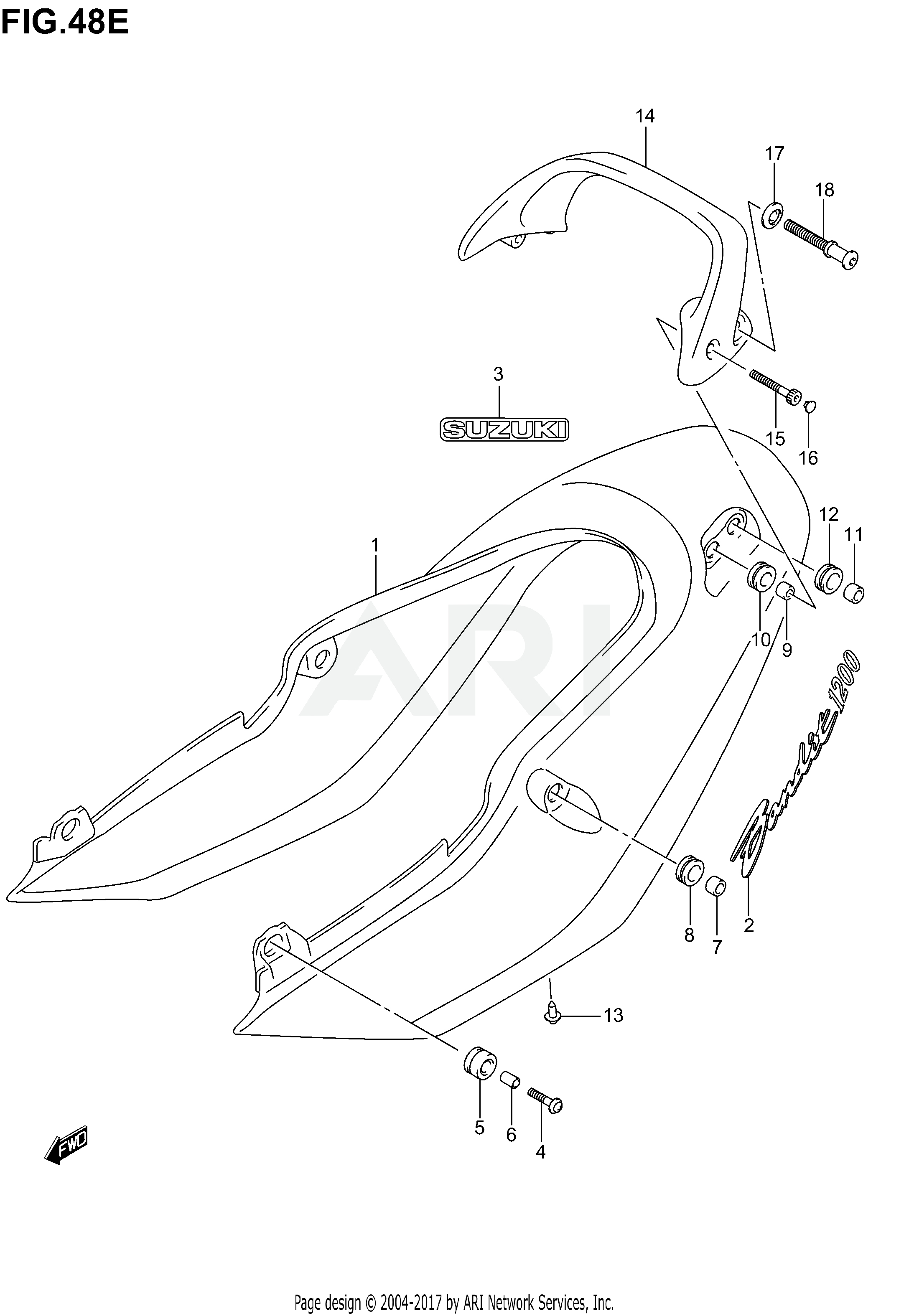 SEAT TAIL COVER (GSF1200K3)