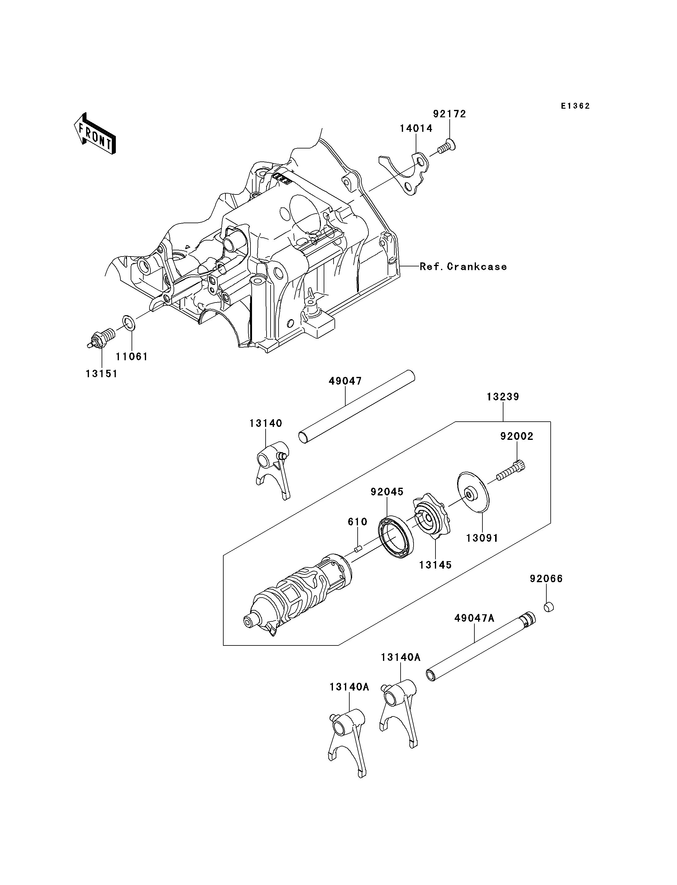 Gear Change Drum/Shift Fork(s)