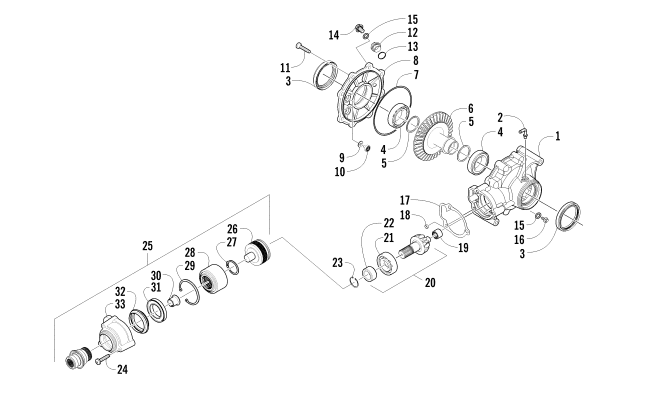 REAR DRIVE GEARCASE ASSEMBLY