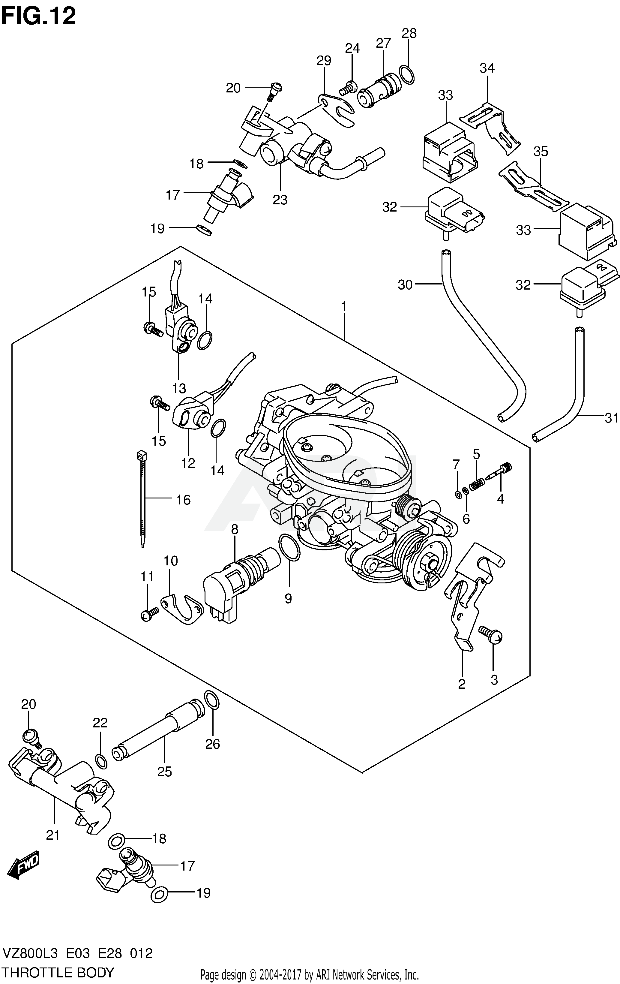 THROTTLE BODY (VZ800L3 E28)