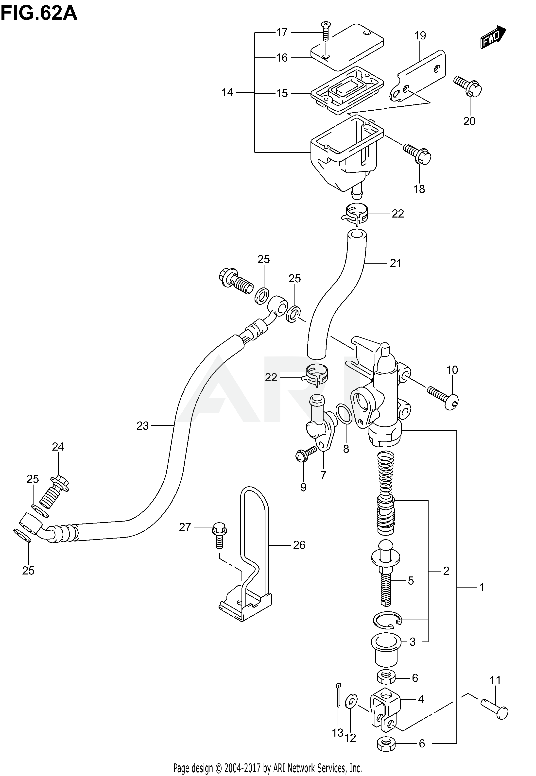 REAR MASTER CYLINDER (SV1000K3/SK4)