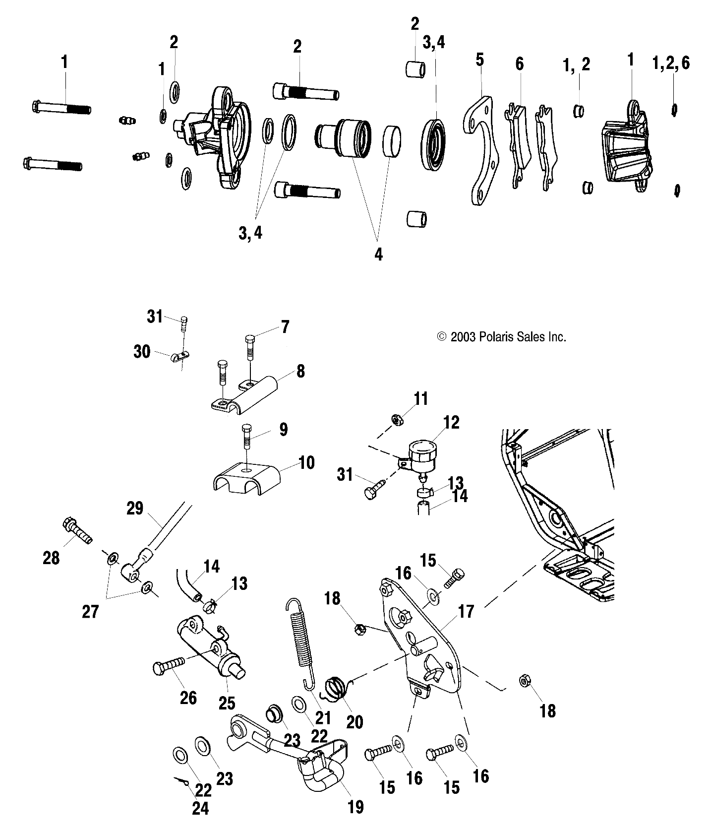 REAR BRAKE - A04CB32AA/FC (4986188618B03)