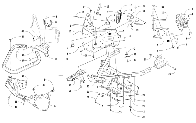 FRONT BUMPER AND FRAME ASSEMBLY