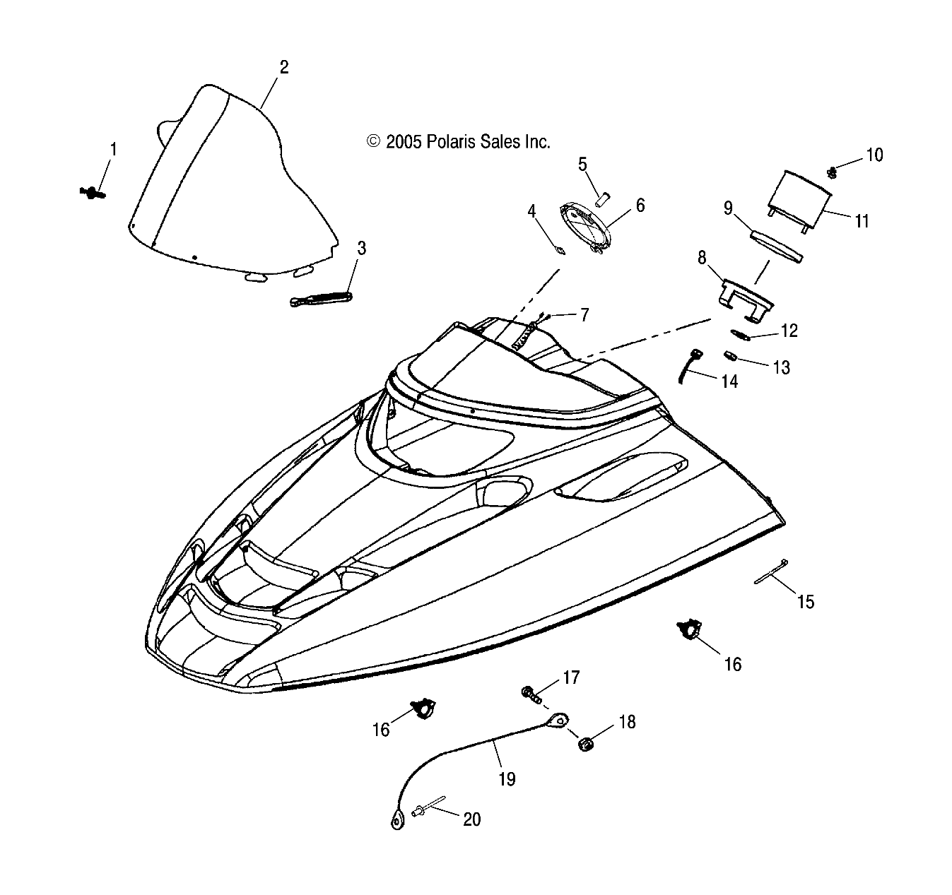 HOOD/WINDSHIELD - S07NJ5BS/BE (4997279727A10)