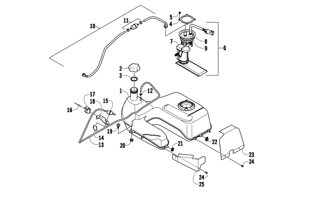 GAS TANK ASSEMBLY (UP TO VIN: 4UF10ATV3AT202941)