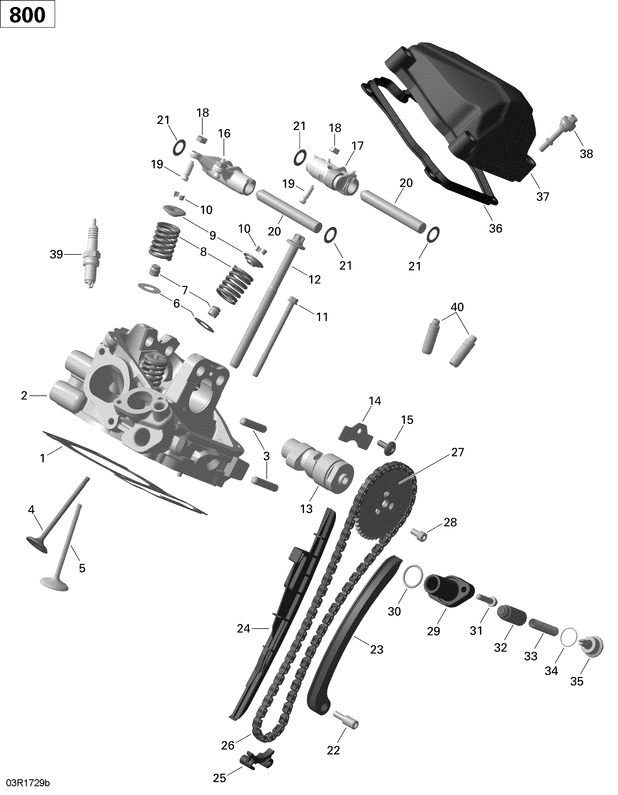 Cylinder Head, Rear - 800R EFI