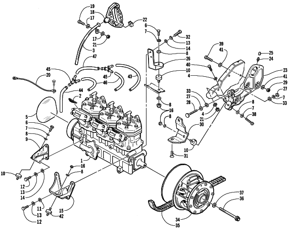 ENGINE AND RELATED PARTS