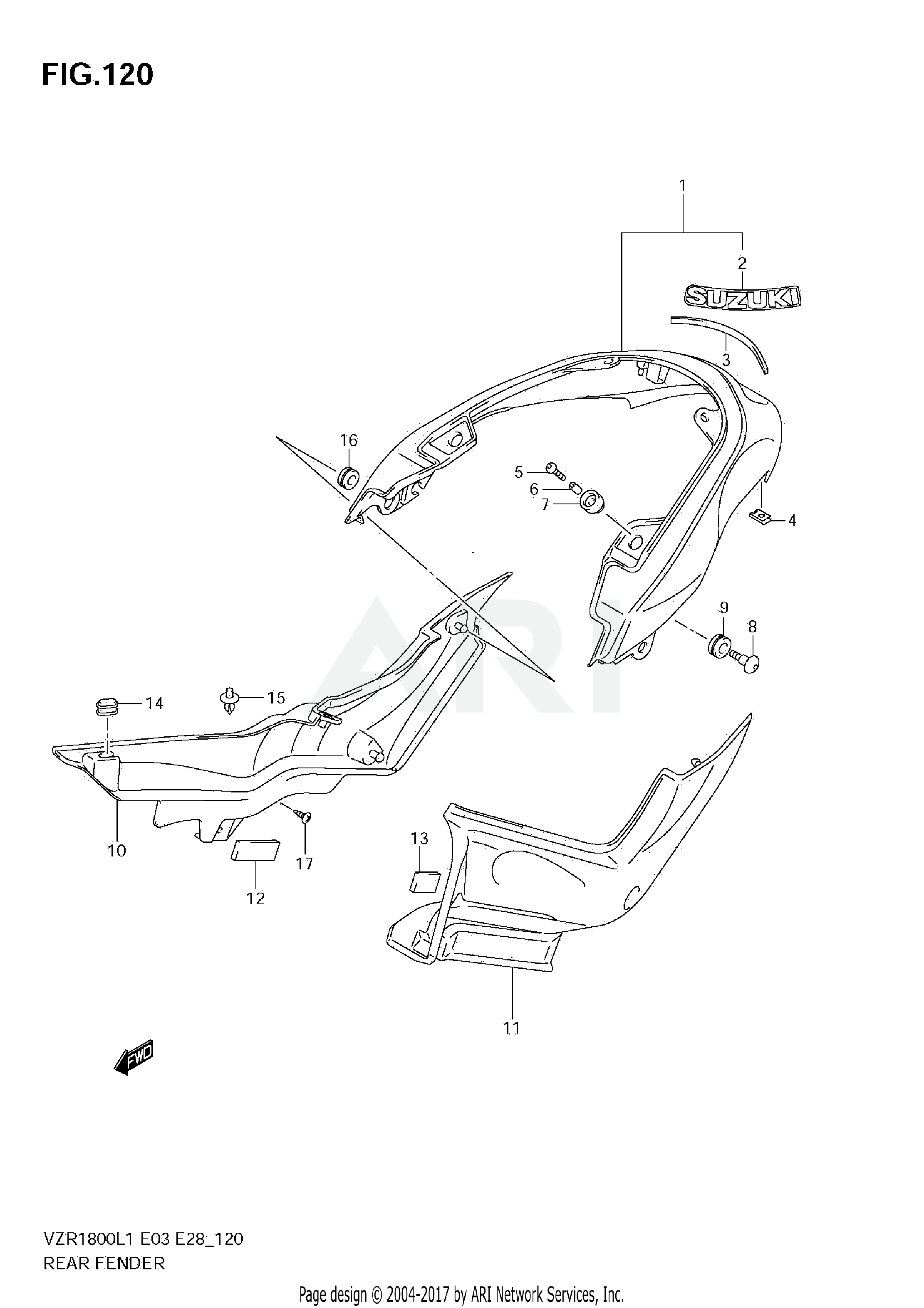 REAR FENDER (VZR1800 L1 E28)