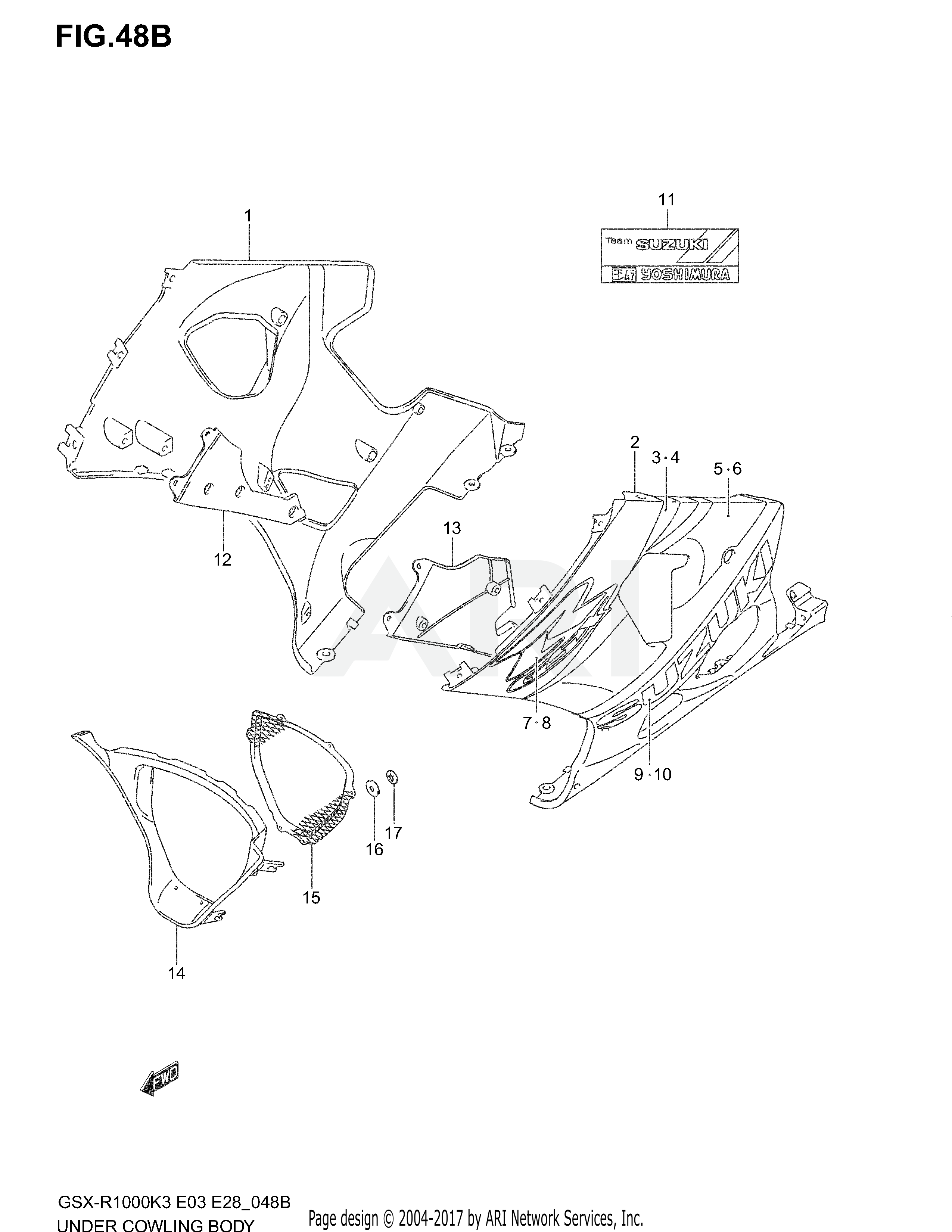 UNDER COWLING (GSX-R1000ZK4 E3,E33)