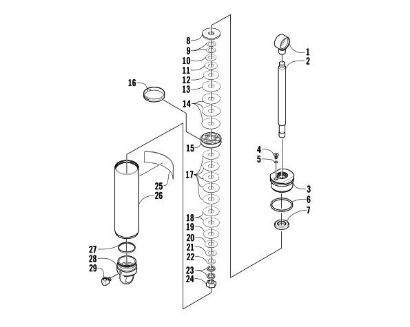 REAR SUSPENSION REAR ARM SHOCK ABSORBER