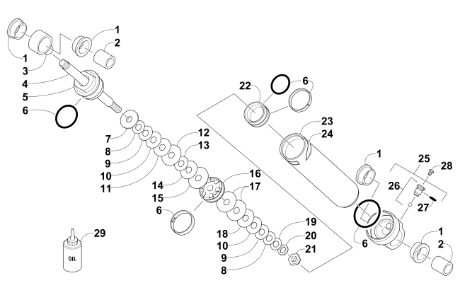 REAR SUSPENSION REAR ARM SHOCK ABSORBER