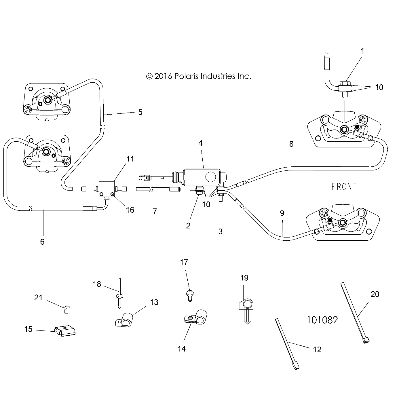 BRAKES, BRAKE LINES AND MASTER CYLINDER - A18DAA57F5 (101082)