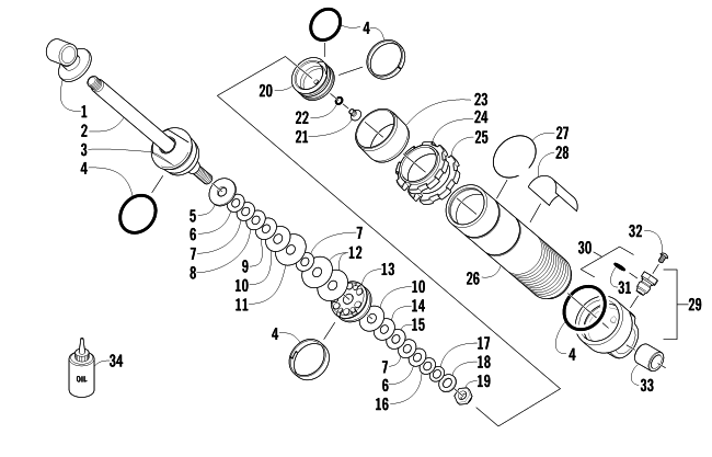 REAR SUSPENSION FRONT ARM SHOCK ABSORBER