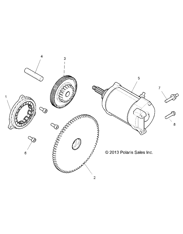 ENGINE, STARTER - Z18VDE92LS (49RGRSTARTER14RZR1000)