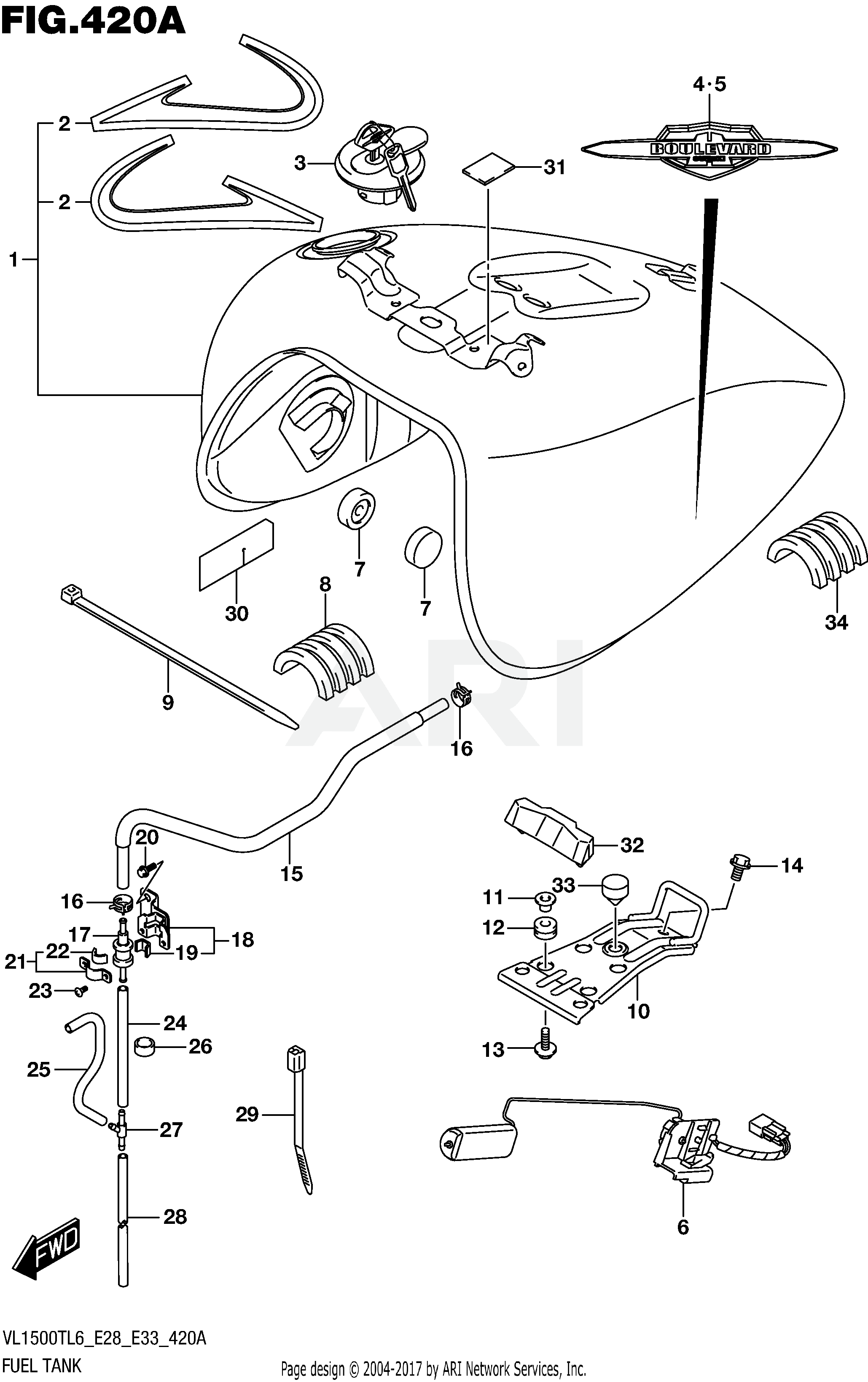 FUEL TANK (VL1500TL6 E28)