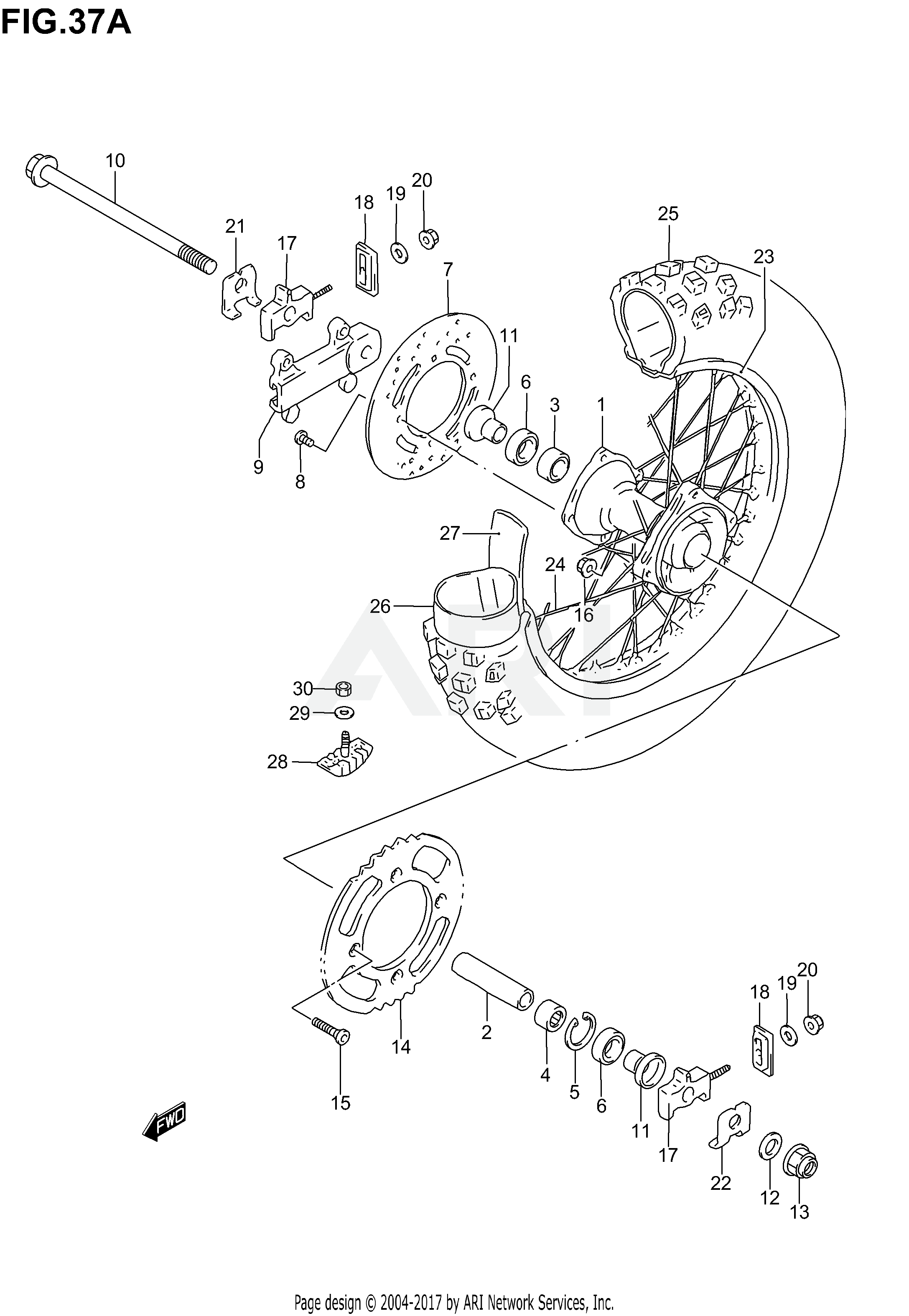 REAR WHEEL (RM85LK3)