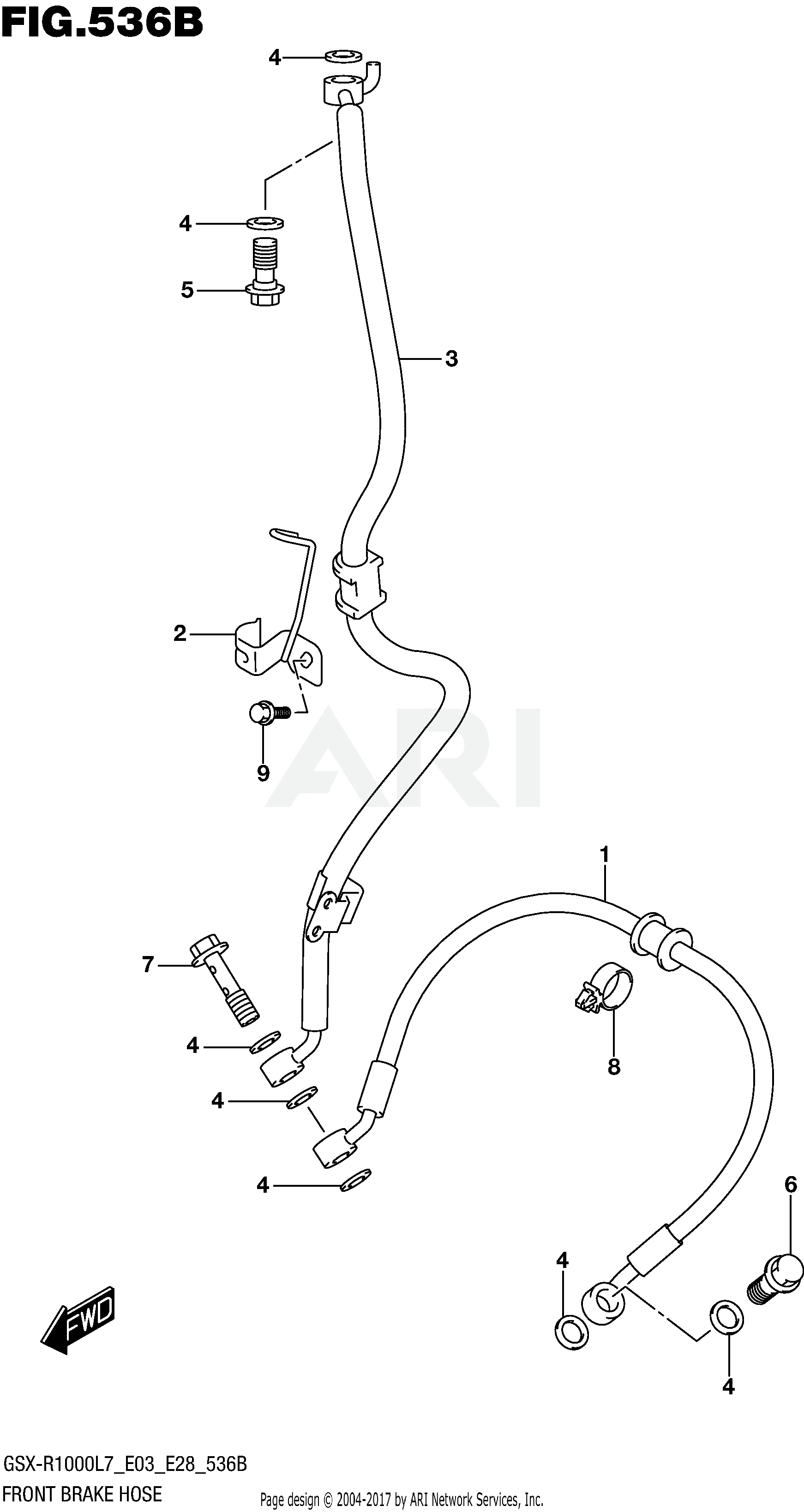 FRONT BRAKE HOSE (GSX-R1000L7 E28)