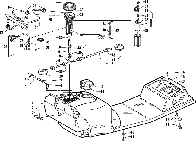 GAS TANK AND FUEL PUMP ASSEMBLIES (esr)