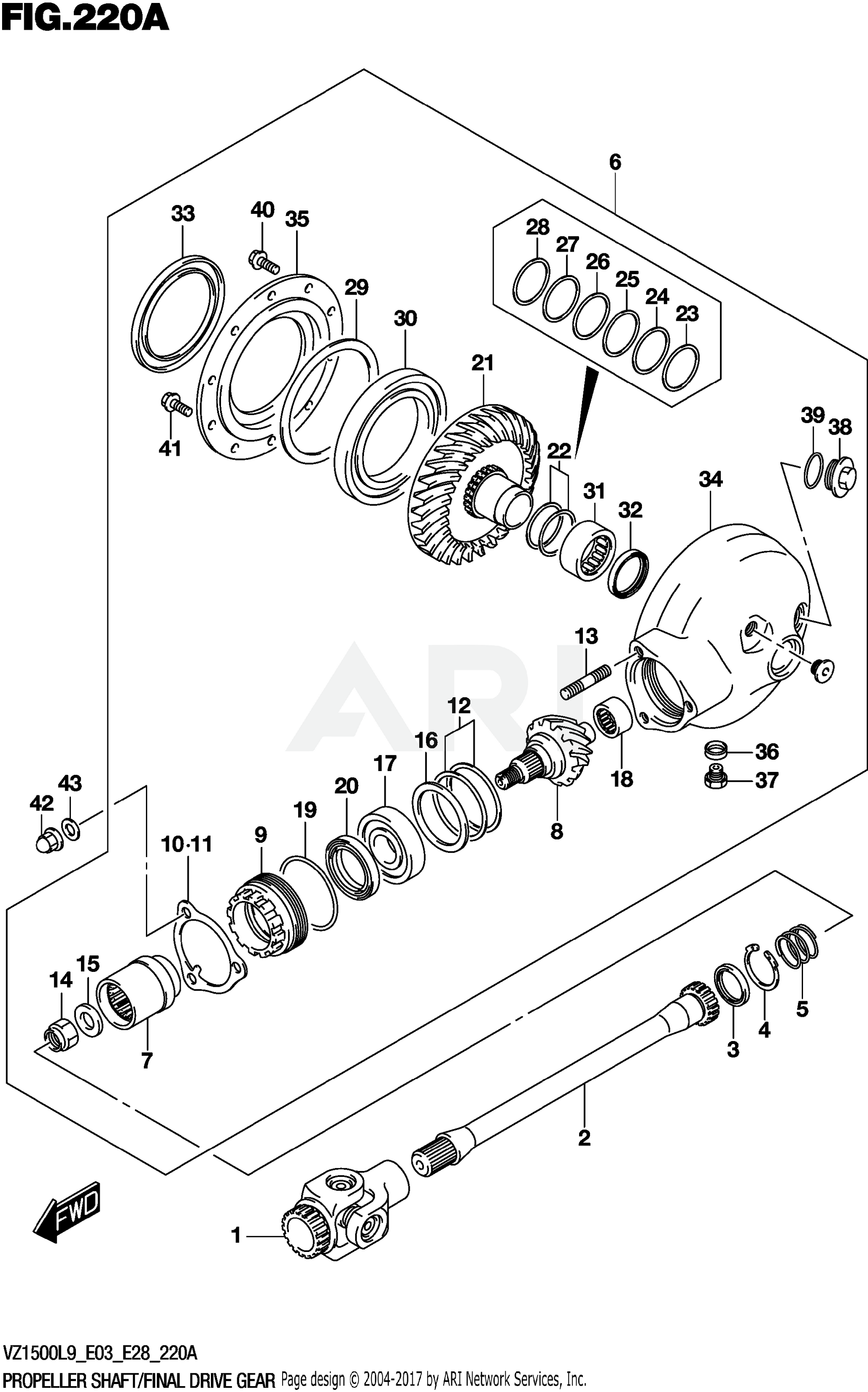 PROPELLER SHAFT/FINAL DRIVE GEAR