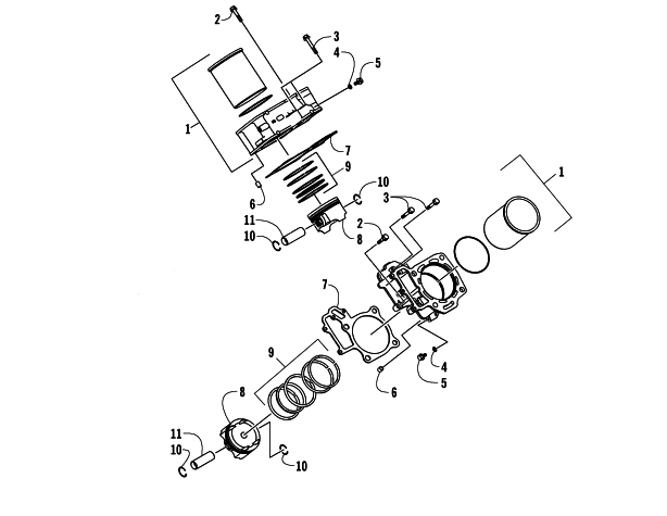 CYLINDER/PISTON ASSEMBLY