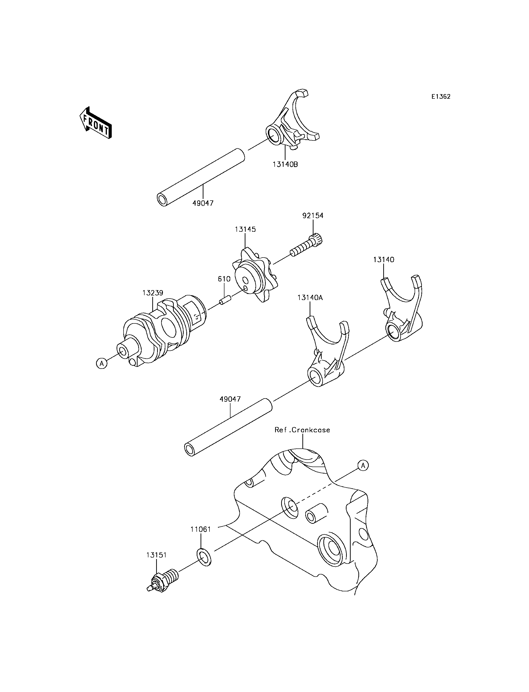 Gear Change Drum/Shift Fork(s)