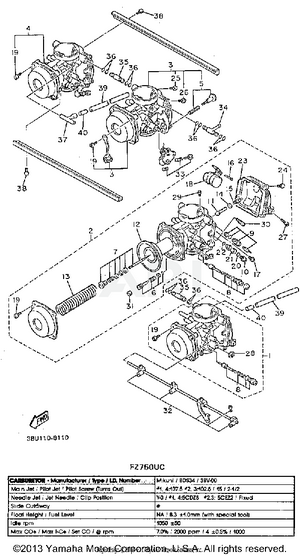 CARBURETOR CALIFORNIA MODEL ONLY