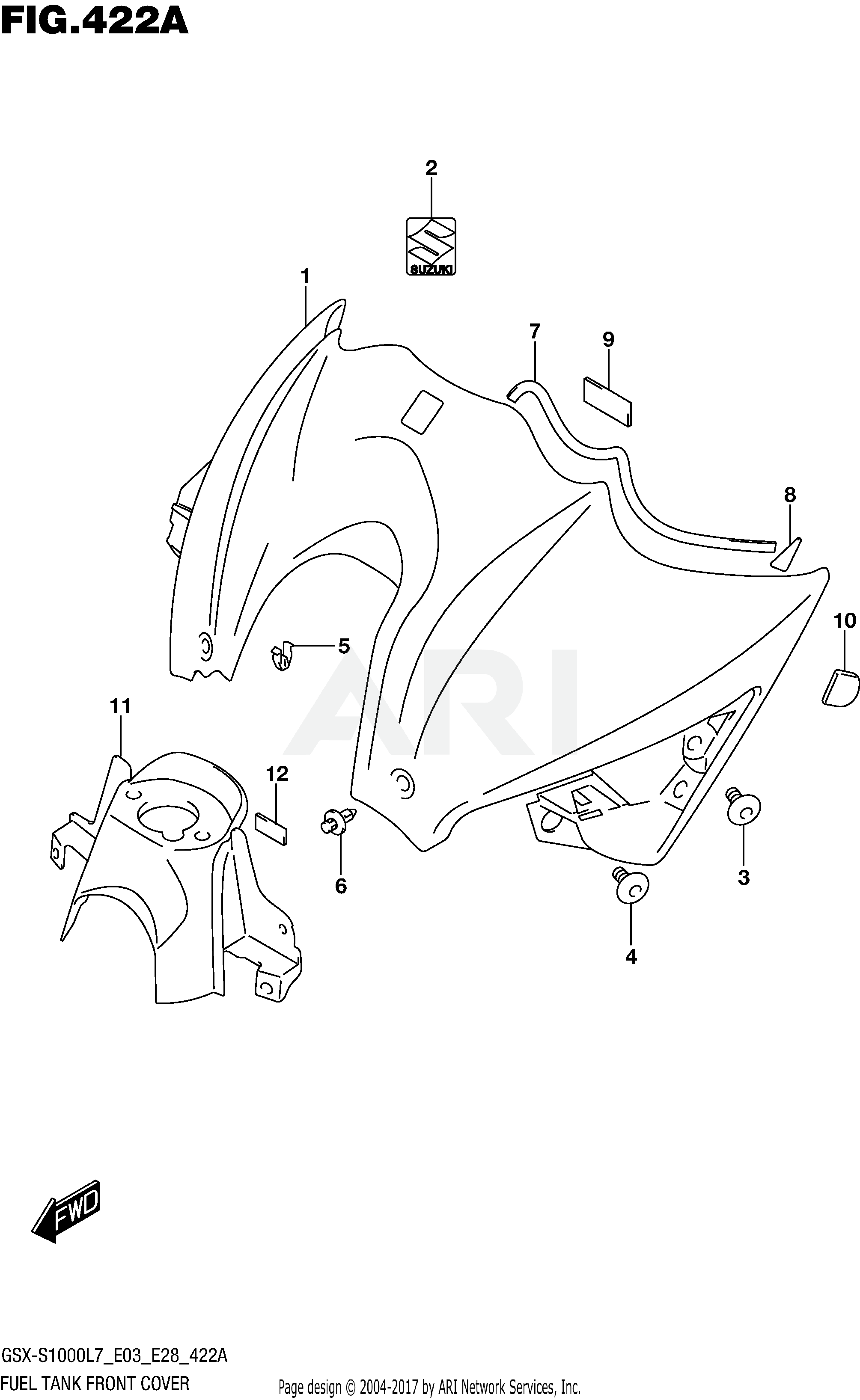 FUEL TANK FRONT COVER