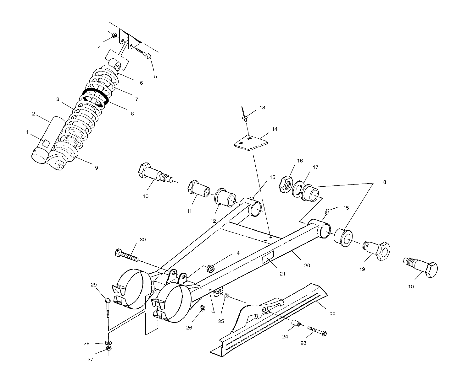 SWING ARM/SHOCK MOUNTING - A00BA38CA (4954835483C005)