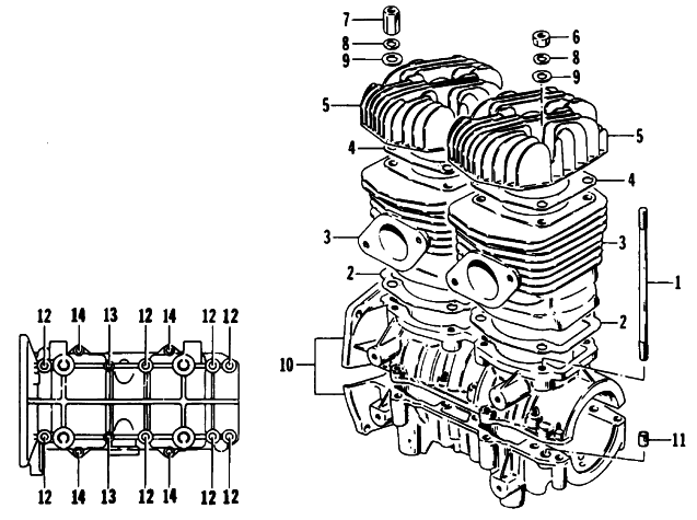 CRANKCASE AND CYLINDER