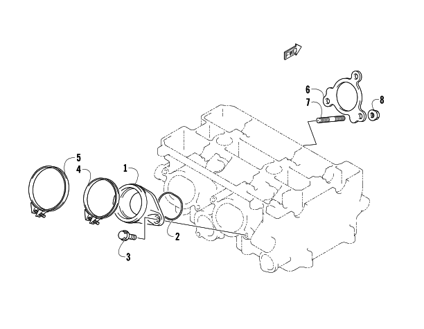 EXHAUST MANIFOLD GASKET/INTAKE FLANGE ASSEMBLY