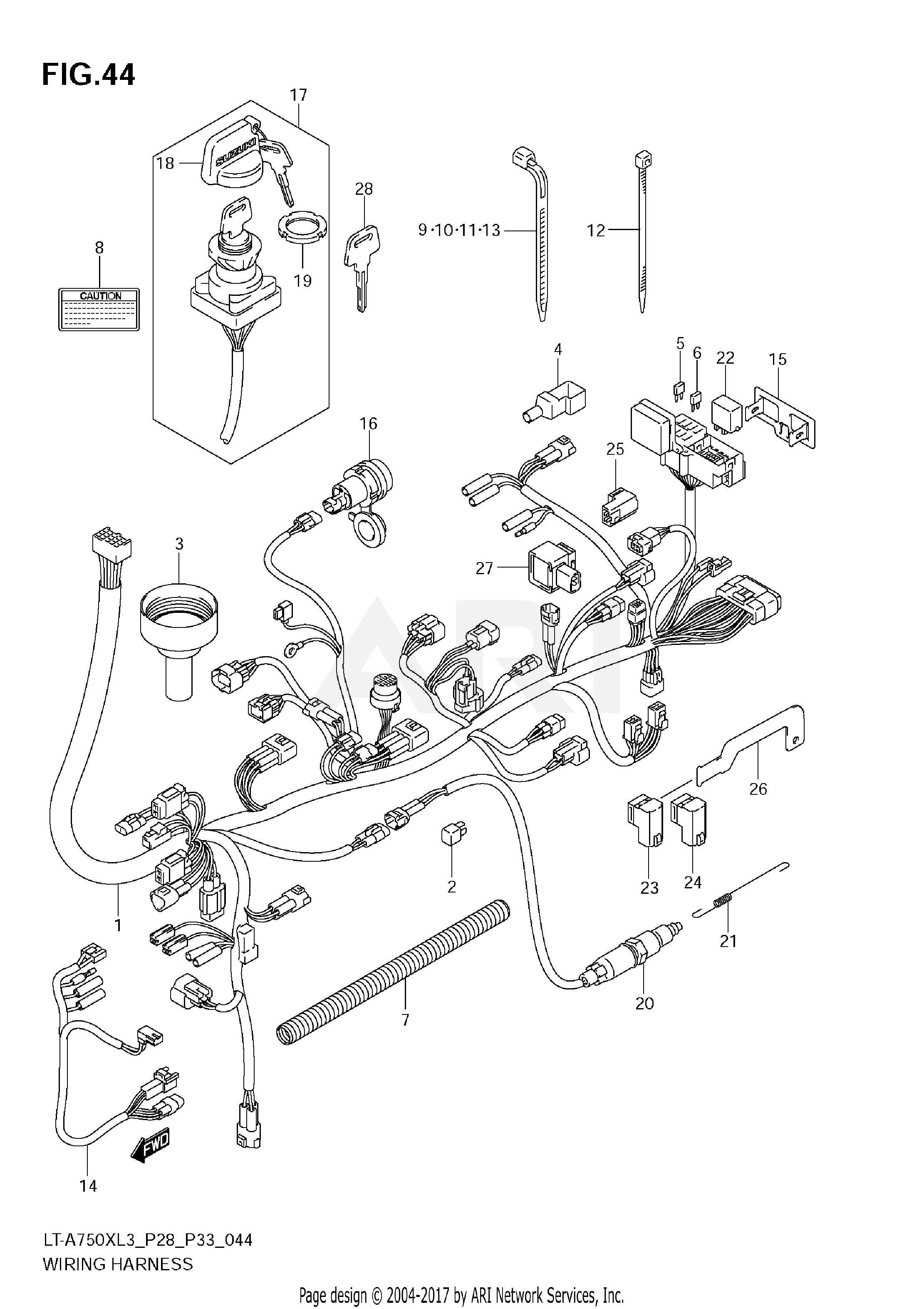 WIRING HARNESS (LT-A750XL3 E33)