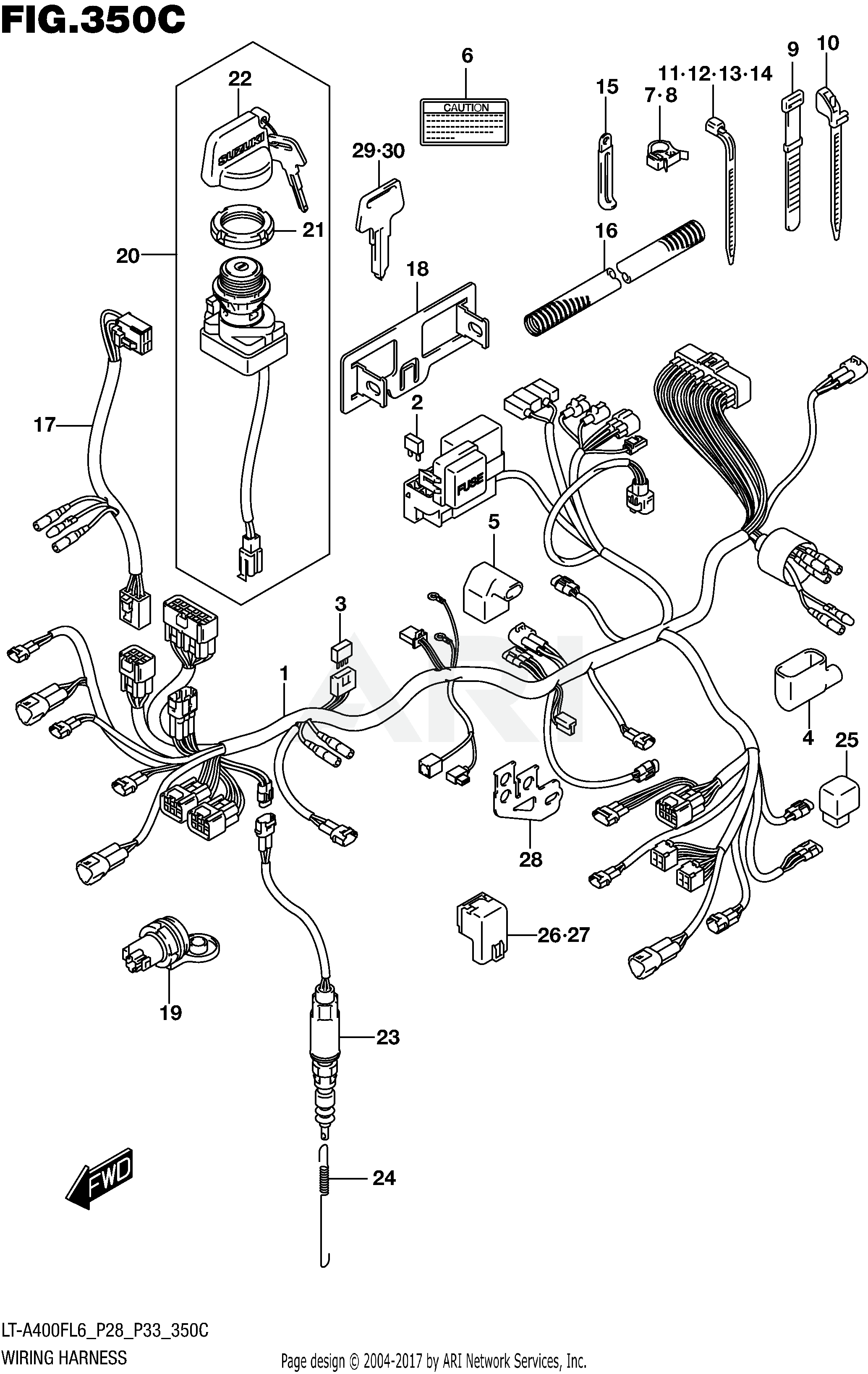 WIRING HARNESS (LT-A400FZL6 P33)