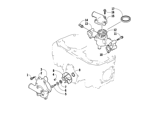 WATER PUMP/WATER MANIFOLD ASSEMBLY