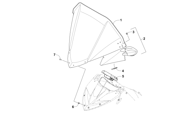 WINDSHIELD AND INSTRUMENTS ASSEMBLIES