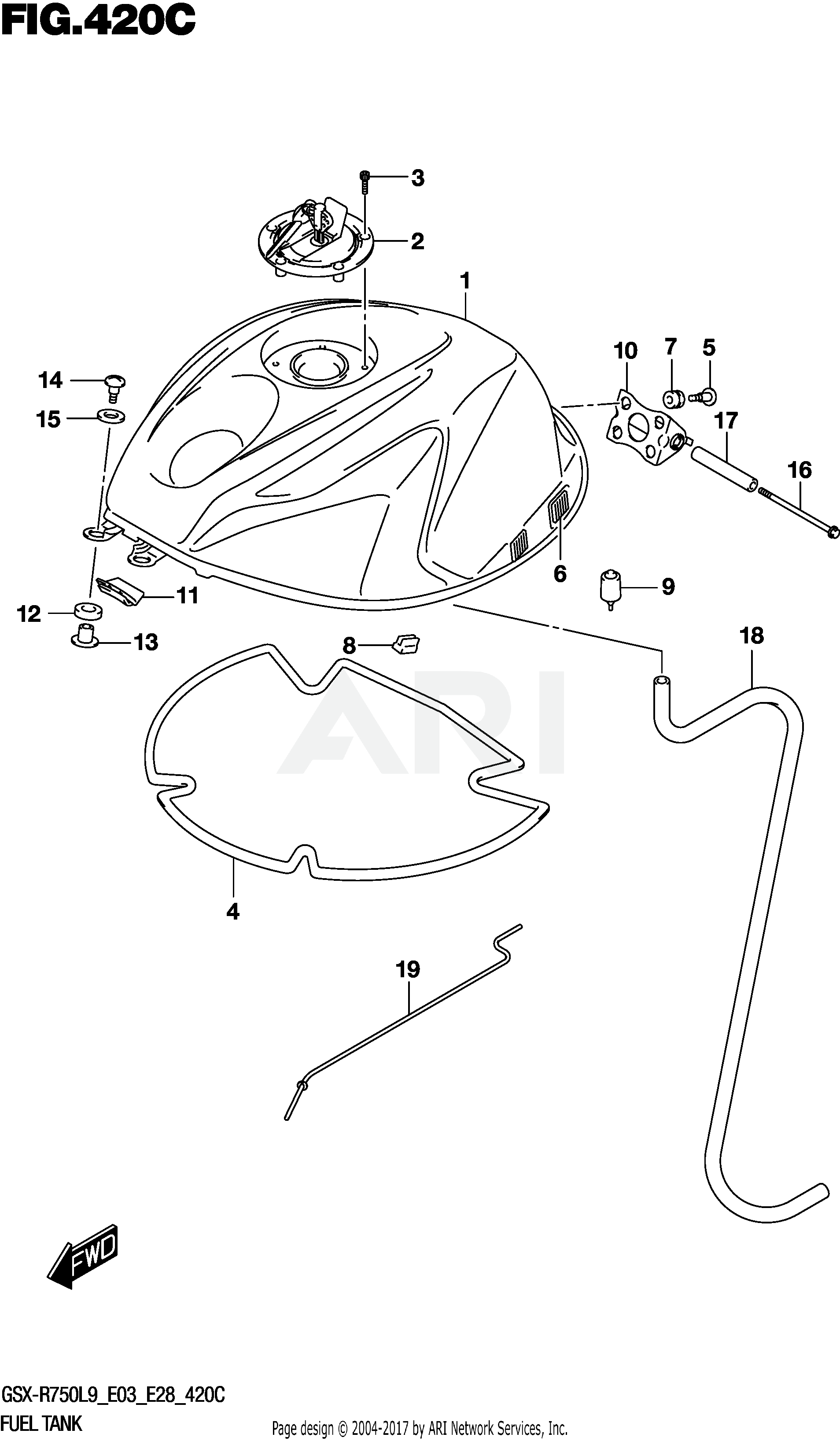 FUEL TANK (GSX-R750L9 E33)