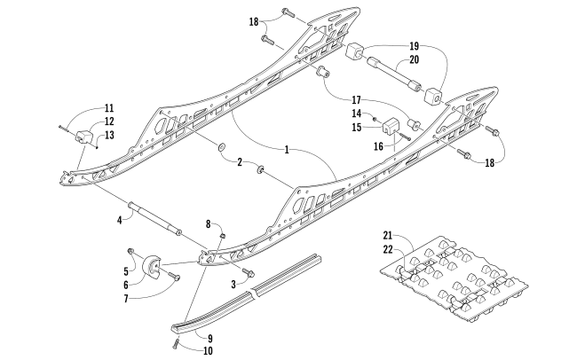 SLIDE RAIL AND TRACK ASSEMBLY