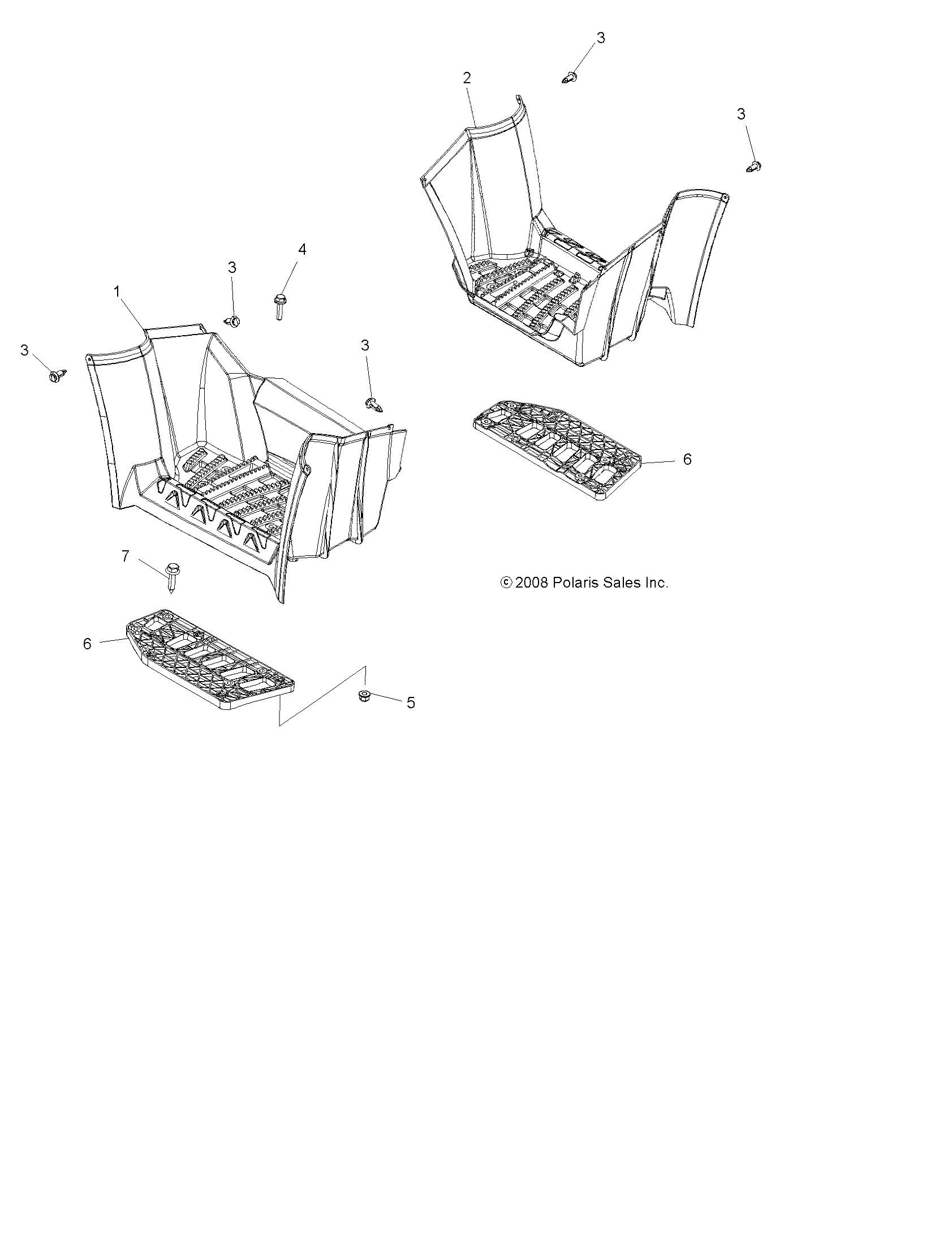 BODY, FOOTWELLS - A15SXE95FK (49ATVFOOTWELL09SPXP550)