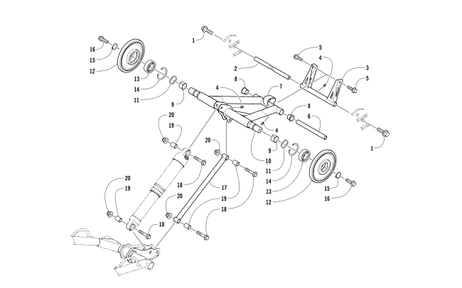 REAR SUSPENSION REAR ARM ASSEMBLY